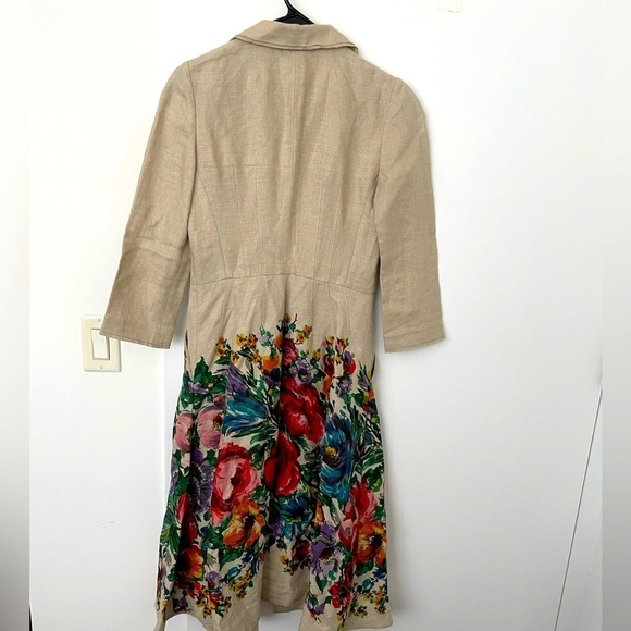 Dolce & Gabbana Resort Floral Print Linen Coat Dress NWT - Picture 2 of 6